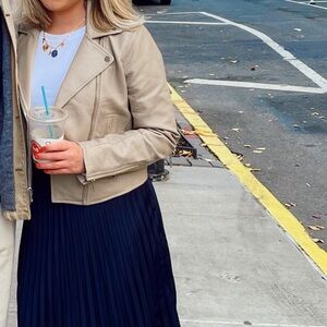 Abercrombie & Fitch Tan Leather Jacket